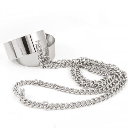 Silver Cuff Bracelet, Chunky Silver Bangle..