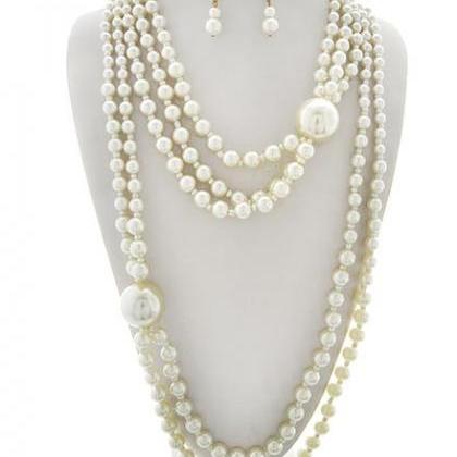 Reserved Listing, Long Pearl Necklace