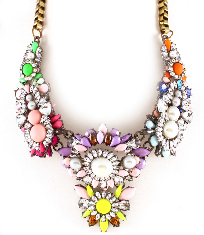 Colorful Statement Necklaces, Shourouk Necklace, Chunky Colorful Necklaces
